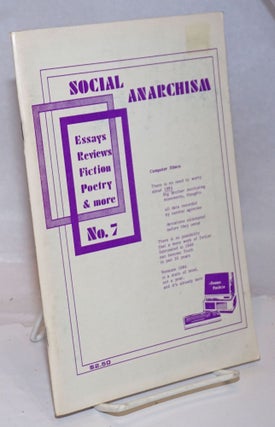 Cat.No: 251533 Social Anarchism. A journal of practice and theory, Volume 4, Number 1...