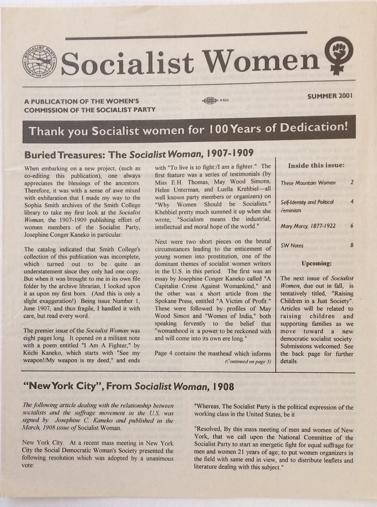 Cat.No: 251546 Socialist Women (Summer 2001)