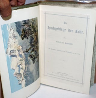 Die Hochgebirge de Erde. Mit Titelbild in Farbendruck, 148 Abbildungen und 15 Karten.