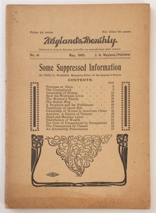 Cat.No: 252032 Wayland's Monthly, no. 61. (May 1905). Some suppressed information...