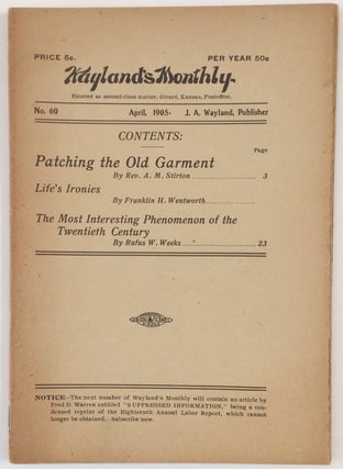 Cat.No: 252035 Wayland's Monthly, no. 60. (April 1905