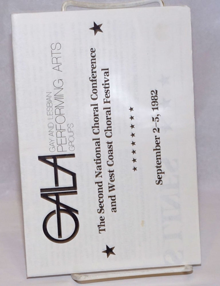 Cat.No: 252064 GALA: Gay & Lesbian Performing Arts Groups; the second national