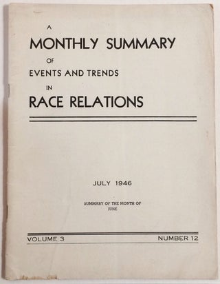 Cat.No: 252212 A monthly summary of events and trends in race relations. Volume 3, number...