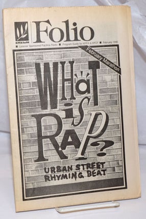 Cat.No: 252365 KPFA Folio: Listener Sponsored Pacifica Radio, Program Guide for KPFA...