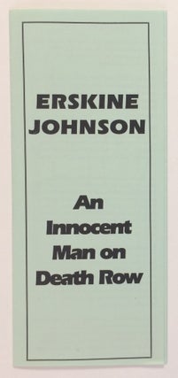 Cat.No: 252390 Erskine Johnson: an innocent man on death row. Erskine Johnson