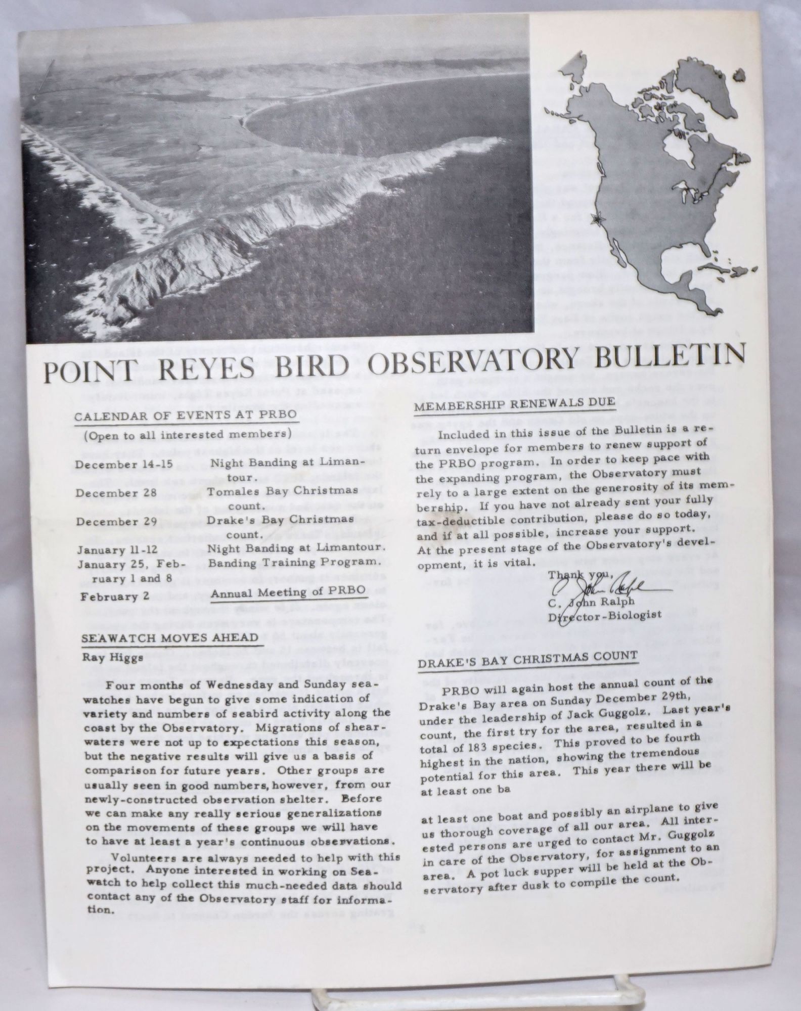 Point Reyes Observatory Point Reyes Bird Observatory Bulletin