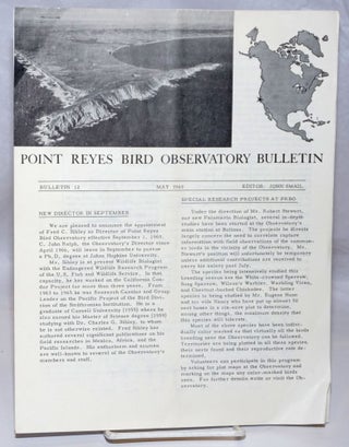 Cat.No: 252415 Point Reyes Bird Observatory Bulletin; No. 12, May 1969. John Smail