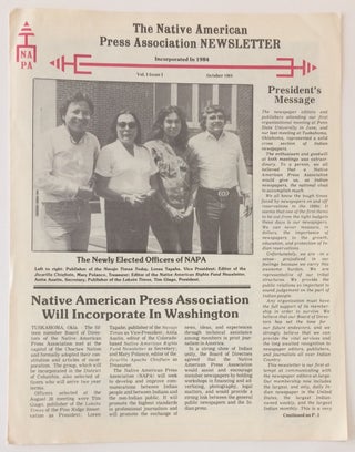 Cat.No: 252475 The Native American Press Association Newsletter. Vol. 1 no. 1 (October 1984