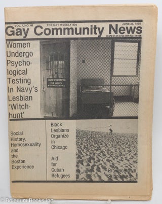 Cat.No: 252856 GCN: Gay Community News; the gay weekly; vol. 7, #48, June 28, 1980; Women...