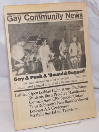 Cat.No: 252857 GCN: Gay Community News; the weekly for lesbians and gay males; vol. 8,...