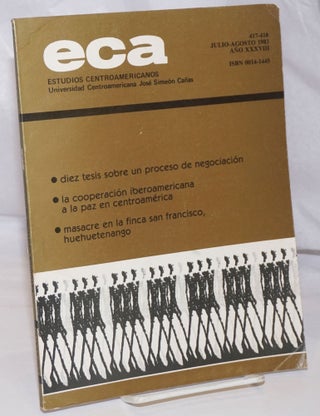 Cat.No: 252858 ECA: Estudios Centroamericanos; No. 417-418, Julio-Agosto 1983, Año...