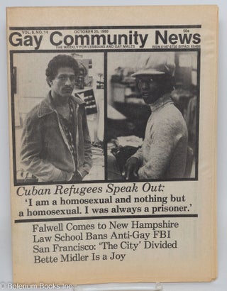 Cat.No: 252859 GCN: Gay Community News; the weekly for lesbians and gay males; vol. 8,...