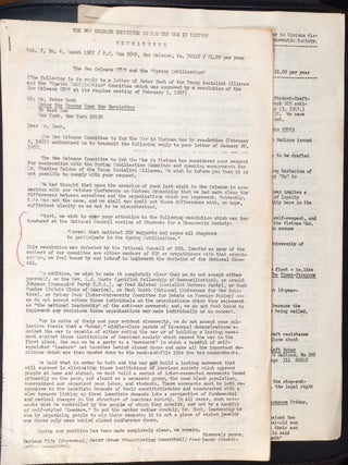Cat.No: 253047 Newsletter. Vol. 1 no. 5. New Orleans Committee to End the War in Vietnam