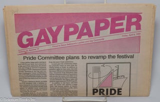 Cat.No: 253084 Gaypaper [aka Baltimore Gay Paper] vol. 11, #14, Friday April 6, 1990:...