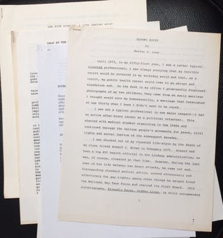 Cat.No: 253200 [Group of five items by public health activist Walter J. Lear...