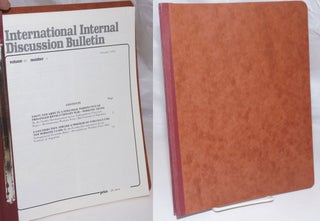 Cat.No: 253205 International Internal Discussion Bulletin Vol 11, No. 1, 3, 4 and 5,...