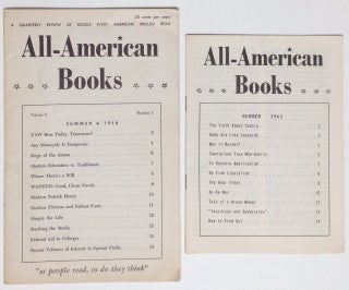 Cat.No: 253303 All-American Books [two issues: Summer 1958, Summer 1961