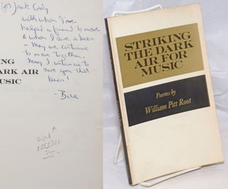 Cat.No: 253321 Striking the Dark Air for Music poems [inscribed and signed]. William Pitt...