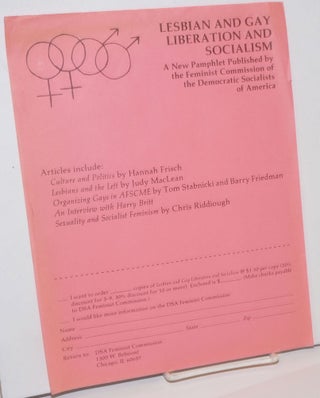 Cat.No: 253393 Lesbian and Gay Liberation and Socialism: A New Pamphlet Published by the...