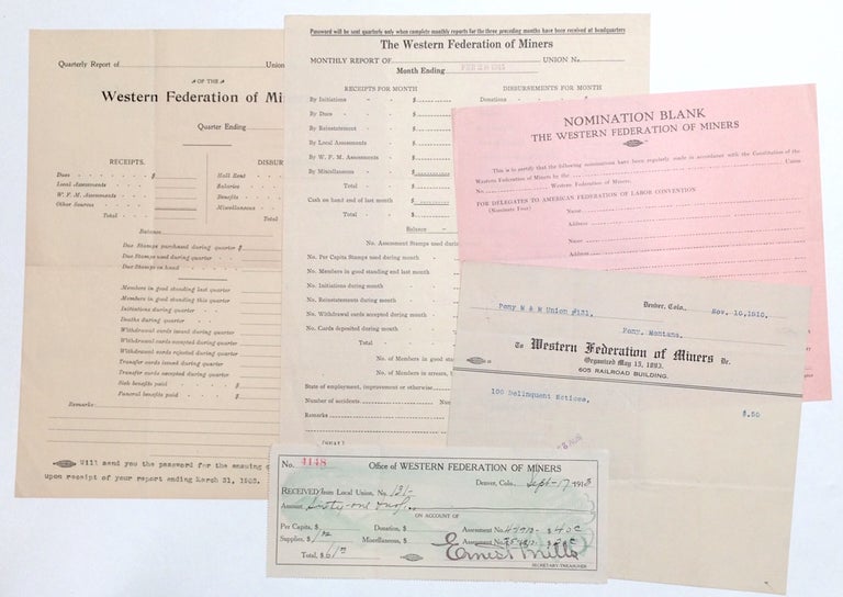 Cat.No: 253479 [Five documents]. Western Federation of Miners.