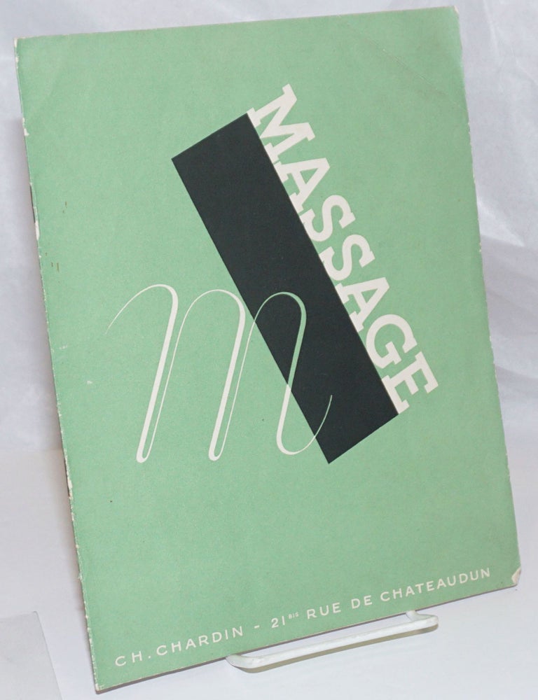 Cat.No: 253723 Massage [cover title] Le Massage [titlepage]