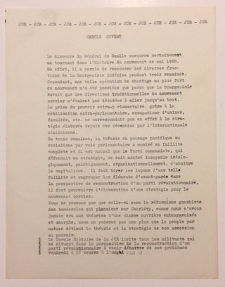 Cat.No: 253812 Cercle ouvert [handbill