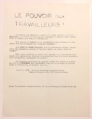 Cat.No: 253817 Le pouvoir aux travailleurs! [handbill