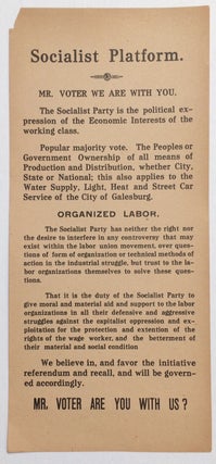 Cat.No: 253822 Socialist Platform [leaflet