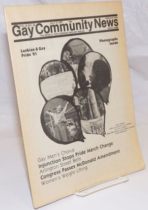 Cat.No: 253841 GCN: Gay Community News; the weekly for lesbians and gay males; vol. 8,...