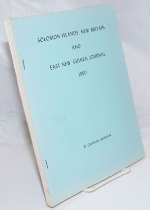 Cat.No: 253864 Solomon Islands Journal 1960. Extracts from a Field Notebook of a Medical...