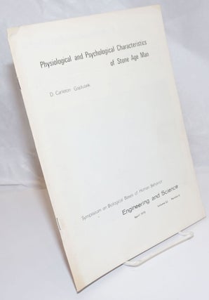 Cat.No: 253873 Physiological and Psychological Characteristics of Stone Age Man....