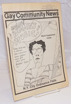 Cat.No: 254076 GCN: Gay Community News; the weekly for lesbians and gay males; vol. 9,...