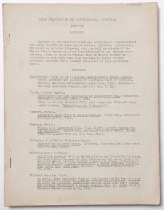 Cat.No: 254132 Labor relations in the United States. Picketing. Part 3: Documents; Part...