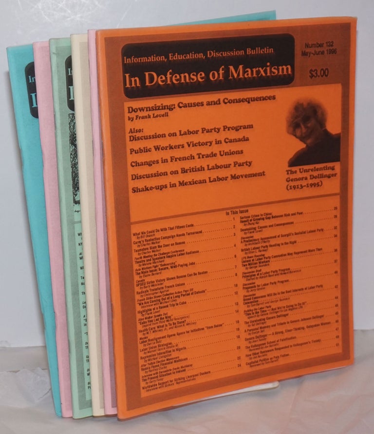 Cat.No: 254209 Bulletin in defense of Marxism [6 issues]. Paul Le Blanc, Editorial Board, Jean Tussey, Rita Shaw, Evelyn Sell, George Saunders, Bill Onasch, Sarah Lovell, R. L. Huebner, Steve Bloom, and.