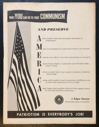 Cat.No: 254238 What YOU can do to fight COMMUNISM and preserve America [handbill
