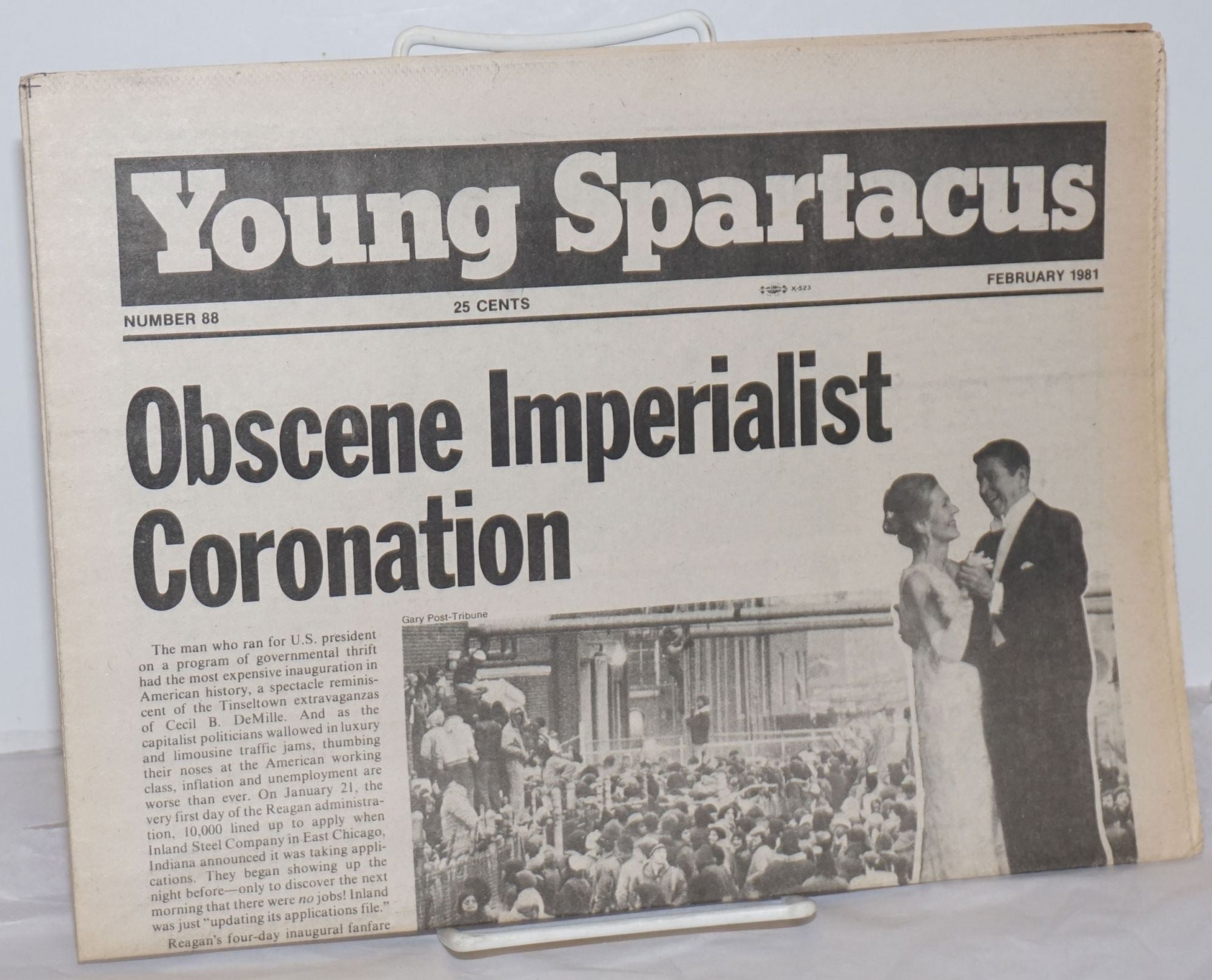 Young Spartacus 1 issue of the newspaper by Bonnie Brodie ed on Bolerium Books