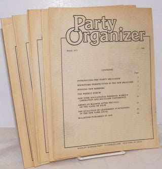 Cat.No: 254389 Party organizer, vol. 1, no. 1, March 1977 to no. 5, December 1977....