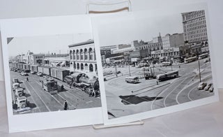 Three 1950s & 1930s-era b&w photos of the San Francisco Embarcadero