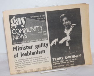 Cat.No: 254988 GCN: Gay Community News; the weekly for lesbians and gay males; vol. 15,...