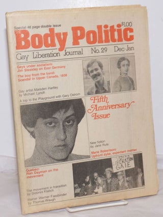 Cat.No: 255084 The Body Politic: gay liberation journal; #29 Dec-Jan 1976/77; New Fiction...