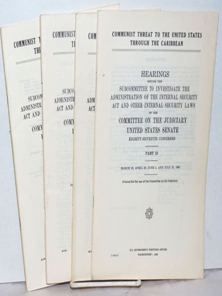Cat.No: 255204 Communist Threat To the U.S. Through the Caribbean. hearings before the...