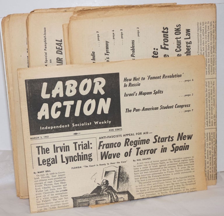 Cat.No: 255217 Labor Action [25 issues] Independent Socialist Weekly. Mary Bell Max Shachtman, eds, Hal Draper.