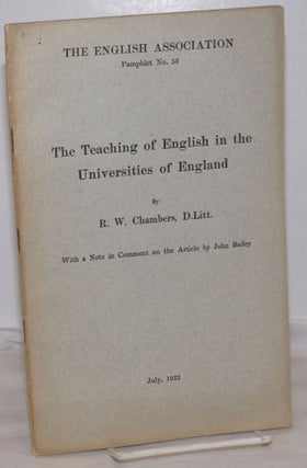 Cat.No: 255268 The Teaching of English in the Universities of England. With a Note in...