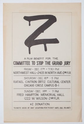 Cat.No: 255522 Z: A film benefit for the Committee to Stop the Grand Jury... [poster