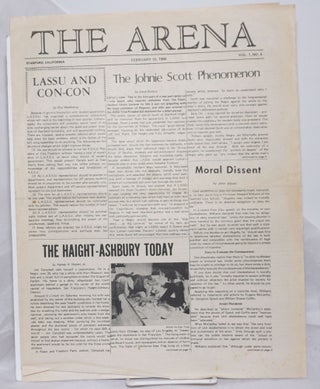Cat.No: 256211 The Arena: vol. 1, #4, February 15, 1968: The Johnie Scott Phenomenon....
