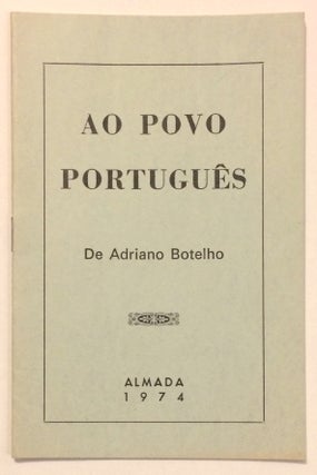 Cat.No: 256296 Ao povo português. Adriano Botelho