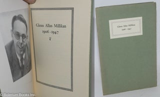 Cat.No: 256323 Glenn Allan Millikan 1906-1947. This brief record of their father has been...