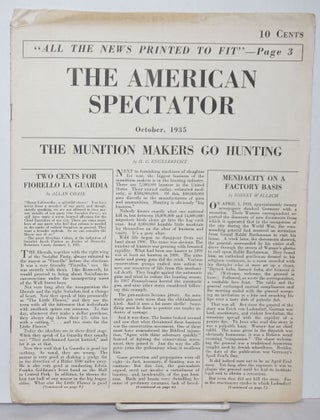 Cat.No: 256351 The American Spectator: vol. 3, no 34, October 1935. Charles Angoff