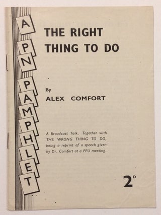 Cat.No: 256617 The right thing to do. A broadcast talk. Together with 'The wrong thing to...