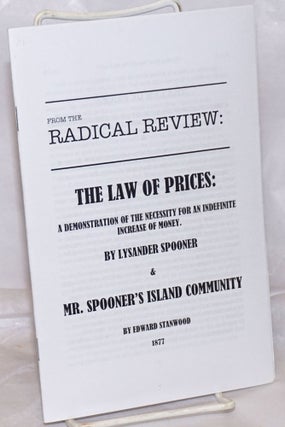 Cat.No: 256639 From the Radical Review: The Law of Prices; A Demonstration of the...